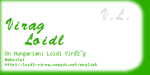 virag loidl business card